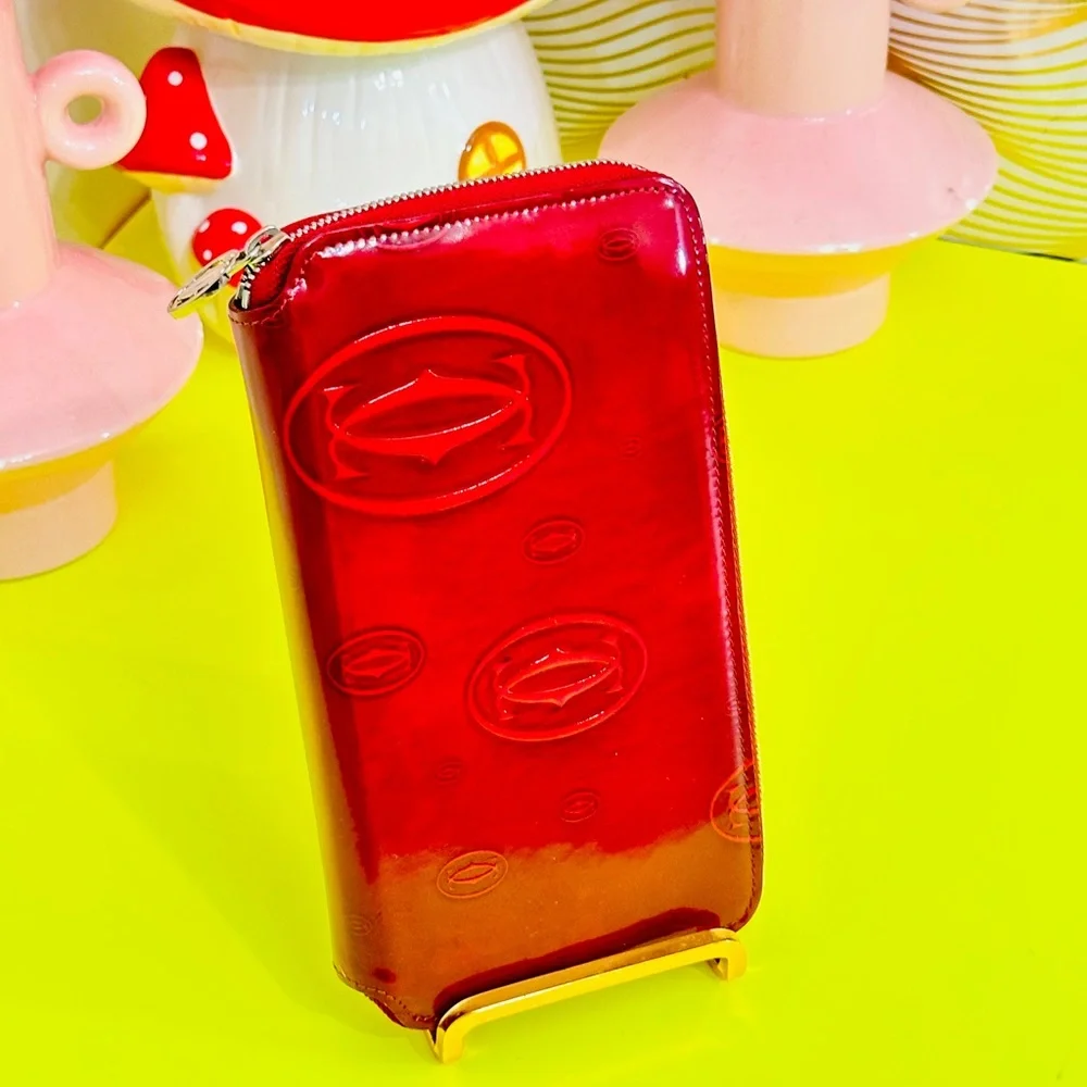 Cartier long zippy wallet patent leather - Picture 2 of 14